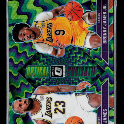 2025 Donruss Optic Optical Illusions LeBron James Bronny James Jr. #2 /249