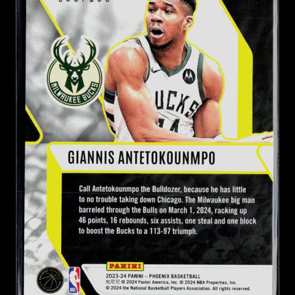 2024 Panini Phoenix Fade to Black Giannis Antetokounmpo #23 089/150