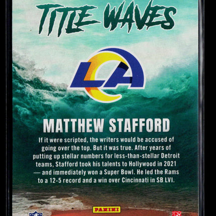 2025 Panini Donruss Elite Title Waves Matthew Stafford #6 /799