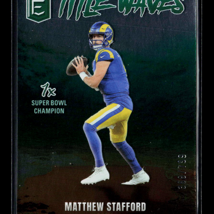 2025 Panini Donruss Elite Title Waves Matthew Stafford #6 /799