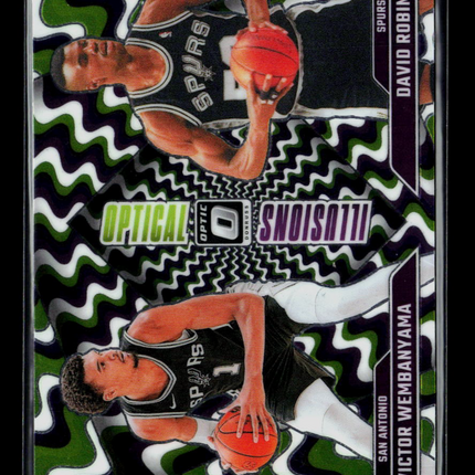 2025 Panini Donruss Optic Optical Illusions David Robinson Victor Wembanyama #5