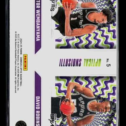 2025 Panini Donruss Optic Optical Illusions David Robinson Victor Wembanyama #5