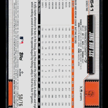 2026 Topps Series Two Jung Hoo Lee #541 Independence Day /76