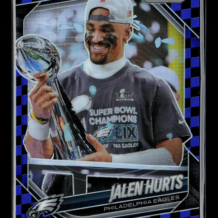 2025 Panini Prizm Jalen Hurts #228 Blue Black Checker