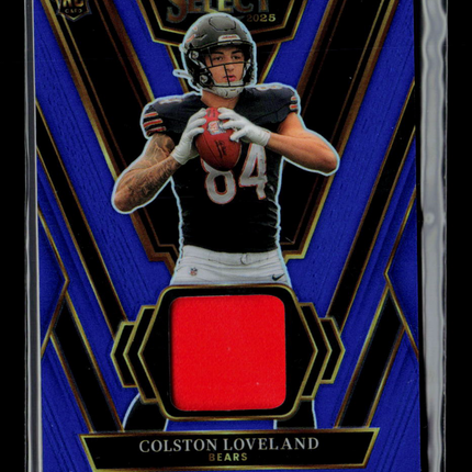 2026 Panini Select Colston Loveland #RSW-CLD Blue Prizm RC Rookie Jersey