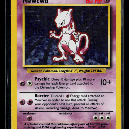 Pokemon 1999 Base Set Mewtwo #10/102