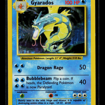 Pokemon 1999 Base Set Gyarados #6/102
