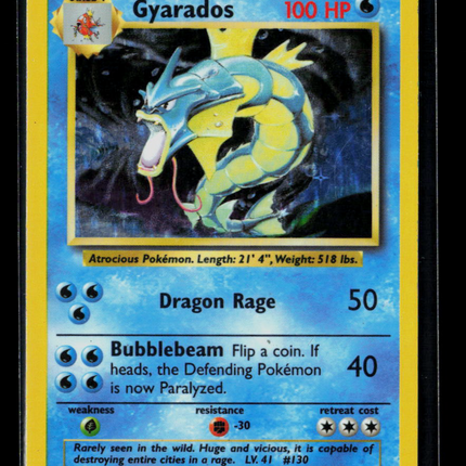 Pokemon 1999 Base Set Gyarados #6/102
