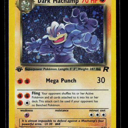 Pokemon 2000 Team Rocket Dark Machamp 1st Edition #10/82