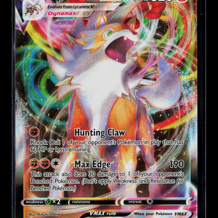 Pokemon 2021 Evolving Skies Lycanroc VMAX #92/203
