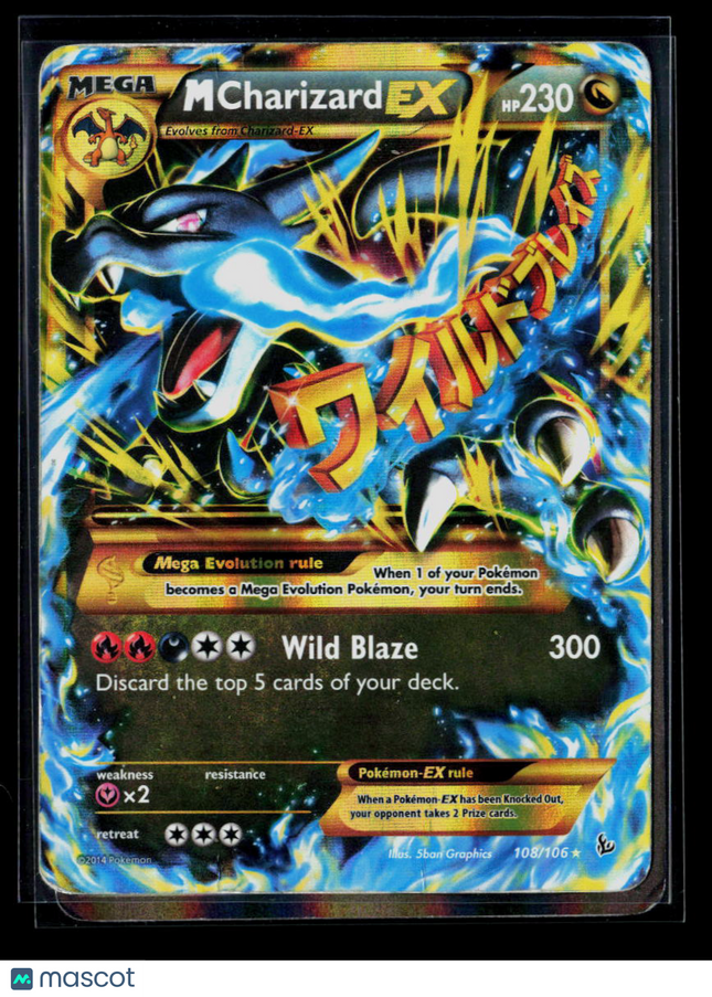 Pokemon 2014 Flashfire Mcharizard EX SR FA #108/106