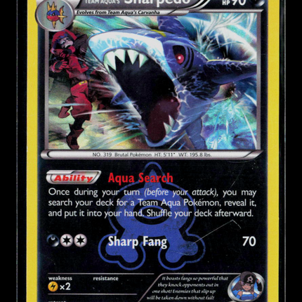 Pokemon 2015 Double Crisis Team Aqua's Sharpedo #21/34