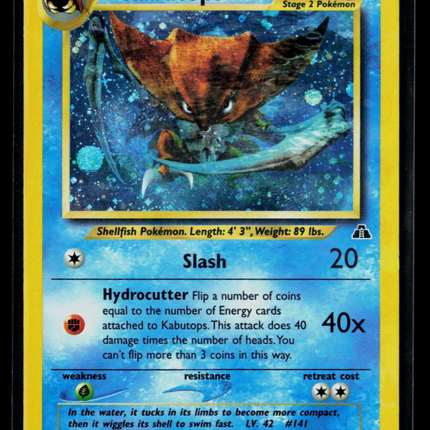 Pokemon 2001 Neo Discovery Kabutops #6/75
