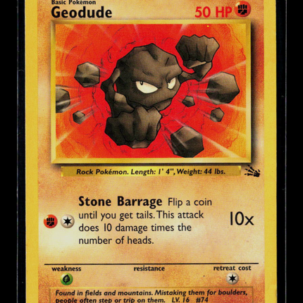 Pokemon 1999 Fossil Geodude #47/62