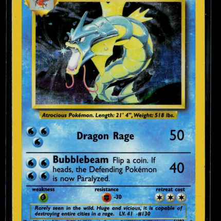 Pokemon 1999 Base Set Gyarados #6/102