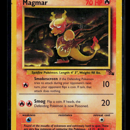 Pokemon 1999 Fossil Magmar #39/62