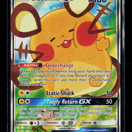 Pokemon 2019 Unbroken Bonds Dedenne GX FA #195a/214