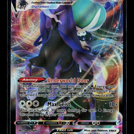 Pokemon 2021 Chilling Reign Shadow Rider Calyrex VMAX #75/198