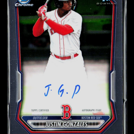2026 Bowman Chrome Justin Gonzales #CPA-JG Auto