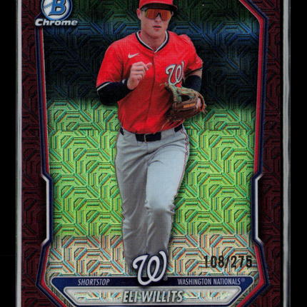 2026 Bowman Chrome Eli Willits #BCP-95 Rose Gold Mojo Refractor 108/275