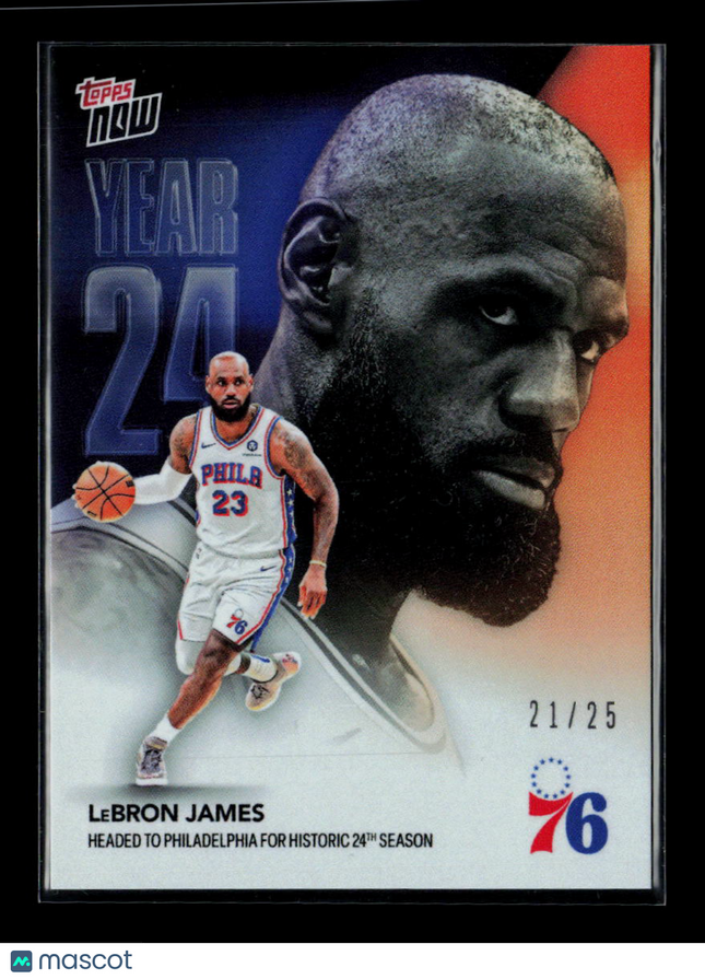 2026 Topps Now LeBron James #OS03 21/25 orange foil