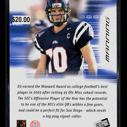 2004 Press Pass Eli Manning #46