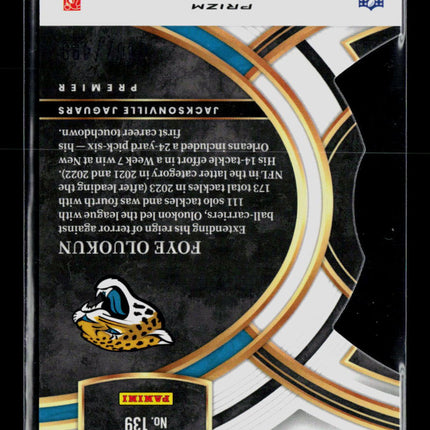 2024 Panini Select Football Foye Oluokun #139 Green Prizm /499
