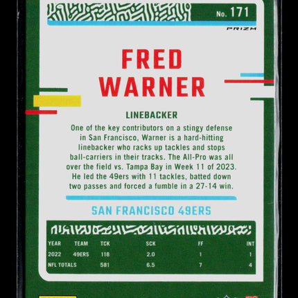 2023 Panini Donruss Optic Fred Warner #171 Holo