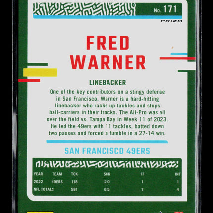 2023 Donruss Optic Fred Warner #171 Holo