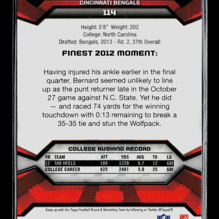 2013 Topps Finest Giovani Bernard #114 RC