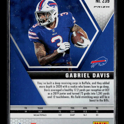 2020 Panini Mosaic Gabriel Davis #239 Green RC