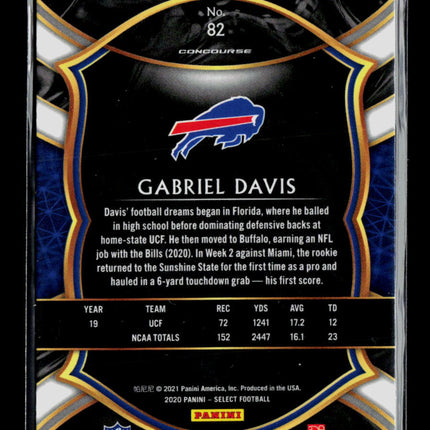 2021 Panini Select Football Gabriel Davis #82 RC