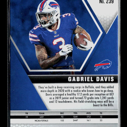 2020 Panini Mosaic Gabriel Davis #239 RC