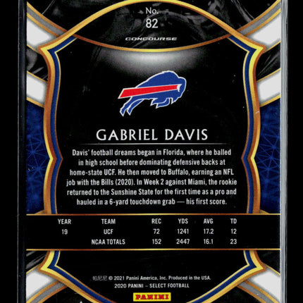 2021 Panini Select Gabriel Davis #82 RC
