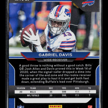 2021 Panini Chronicles Prizm Black Gabriel Davis #PB-23