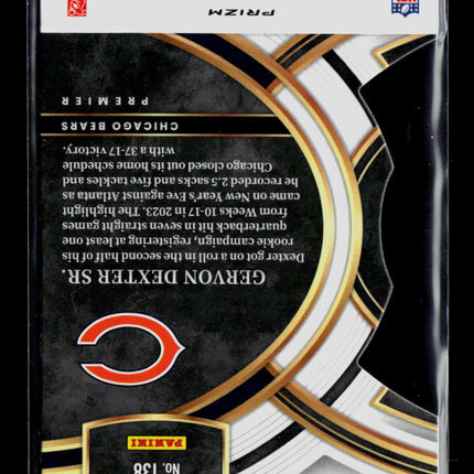 2024 Panini Select Prizm Gervon Dexter Sr. #138 Black Yellow