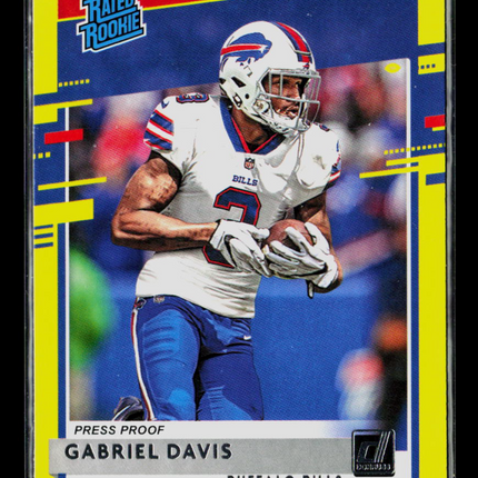 2020 Panini Donruss Gabriel Davis #337 Yellow Press Proof