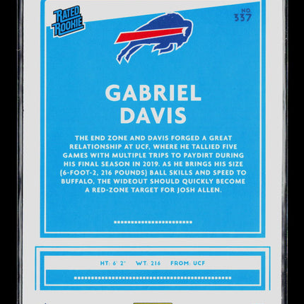 2020 Panini Donruss Gabriel Davis #337 Yellow Press Proof