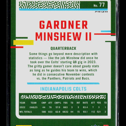 2023 Panini Donruss Optic Gardner Minshew II #77 Holo