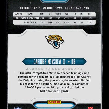 2019 Panini Playbook Gardner Minshew II #163 RC /49