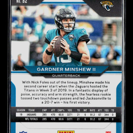 2020 Panini Prizm Gardner Minshew II #92 Green