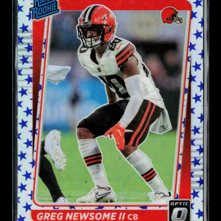 2021 Panini Donruss Optic Greg Newsome II #252 Blue Stars