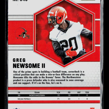 2021 Panini Mosaic Greg Newsome II #346 Orange RC