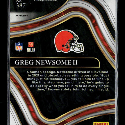 2022 Panini Select Greg Newsome II #387 RC Silver
