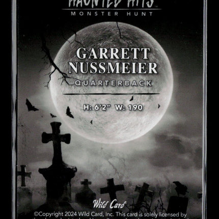 2024 Wild Card Haunted Hits Monster Hunt Garrett Nussmeier #HHWW-GN 1/2