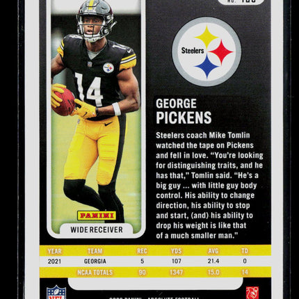 2022 Panini Absolute Football George Pickens #123 RC
