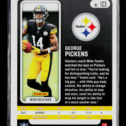 2022 Panini Absolute Football George Pickens #123 RC