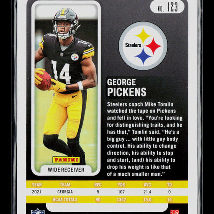 2022 Panini Absolute Football George Pickens #123 RC