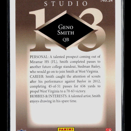 2013 Panini Studio Geno Smith #24