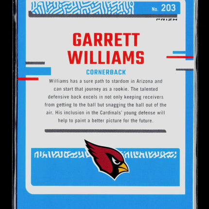 2023 Panini Donruss Optic Garrett Williams #203 Holo